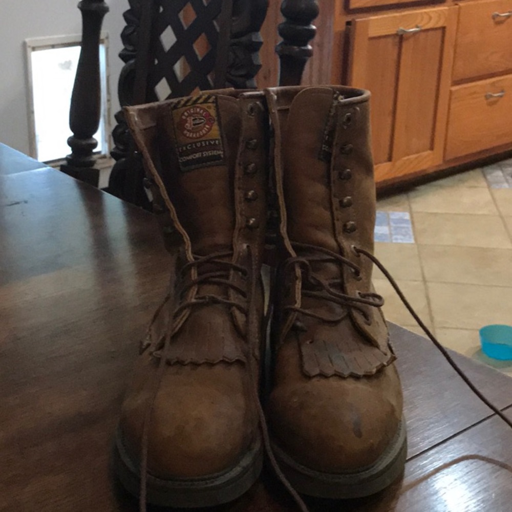 Steel toed boots